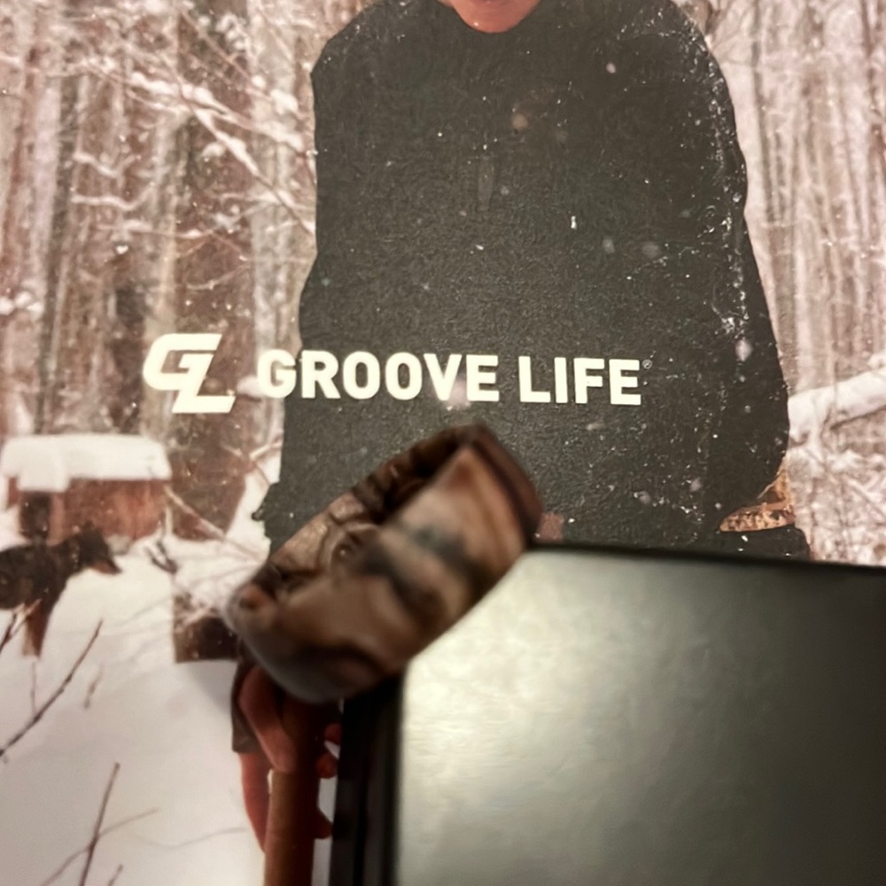 Size 10 Groove Life wood grain silicone ring